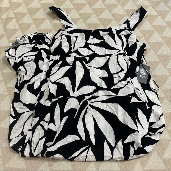 Vince Camuto Women's Sleeveless Floral Challis Tank Dress - Picture 2 of 3